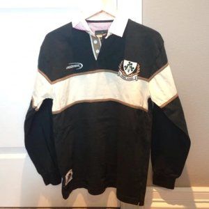 Vintage new Ireland Rugby oversized relaxed embroidered pullover polo shirt